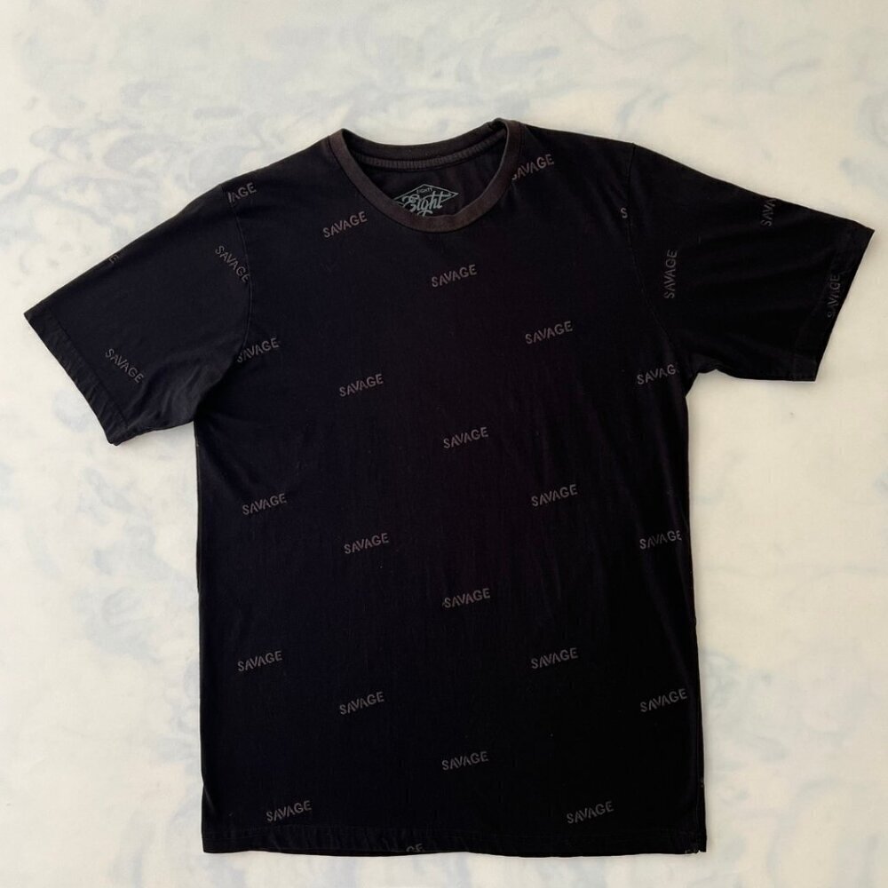 Eighty Eight Black Savage Logo Tee Shirt